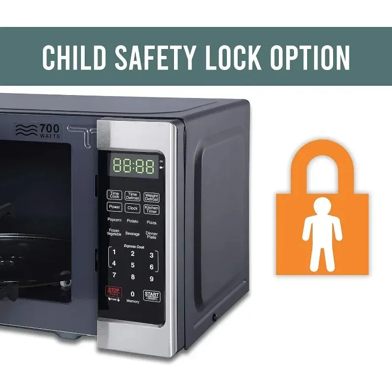 Farberware Countertop Microwave – 0.7 Cu Ft, 700W with LED & Child Lock