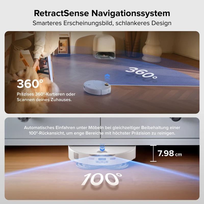 Roborock Qrevo Curv 2 Pro Saug- & Wischroboter, 25.000 Pa Saugkraft, 100 °C Heißwasser-Wäsche