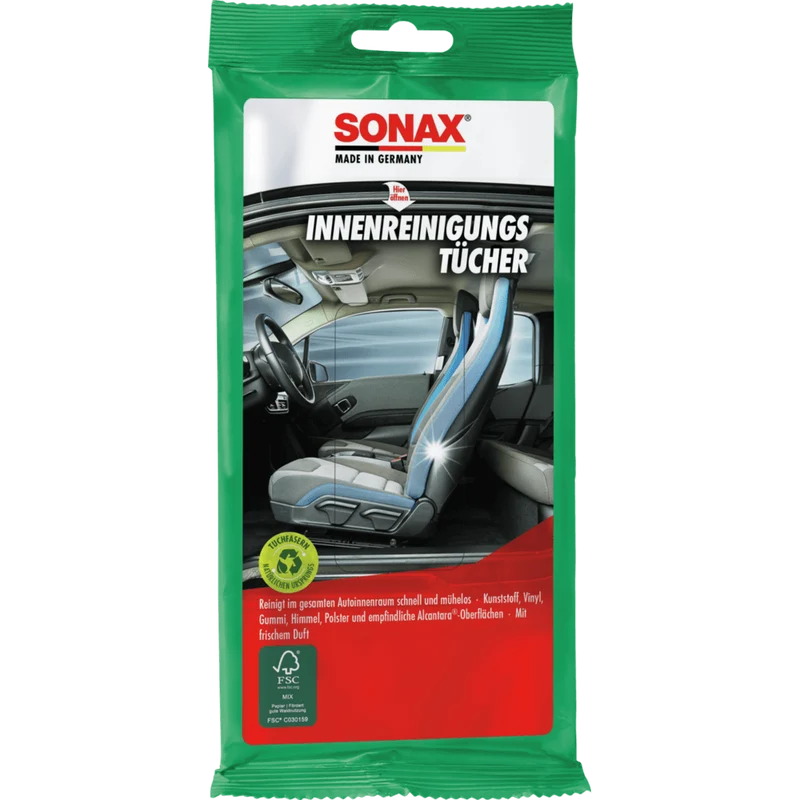 SONAX InnenReinigungsTücher | Beutel (10 Stück)