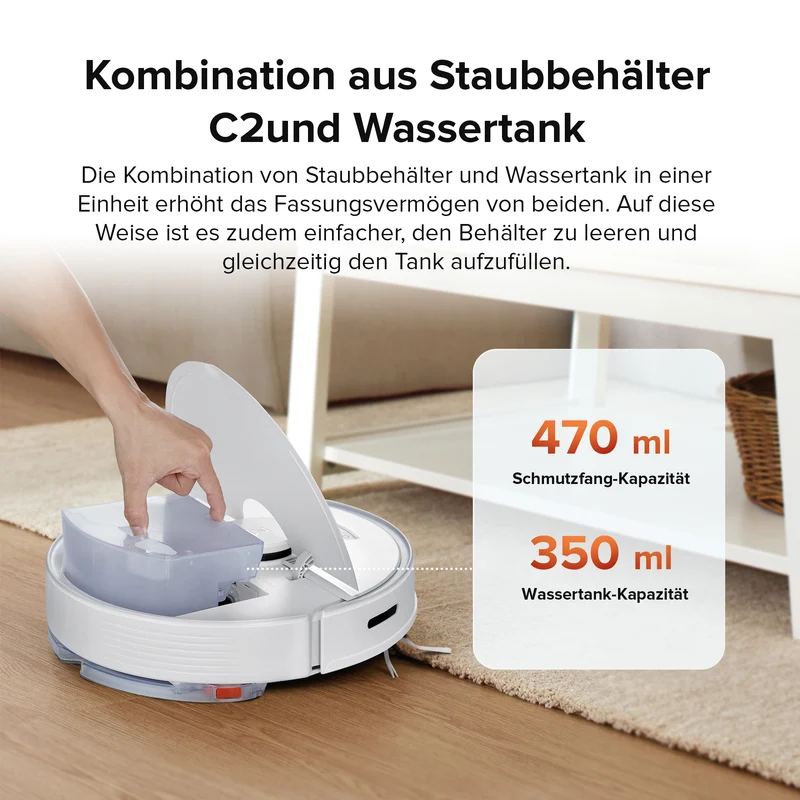 Roborock Q7 Max Saugroboter und Wischmopp mit 4200 Pa Saugleistung.