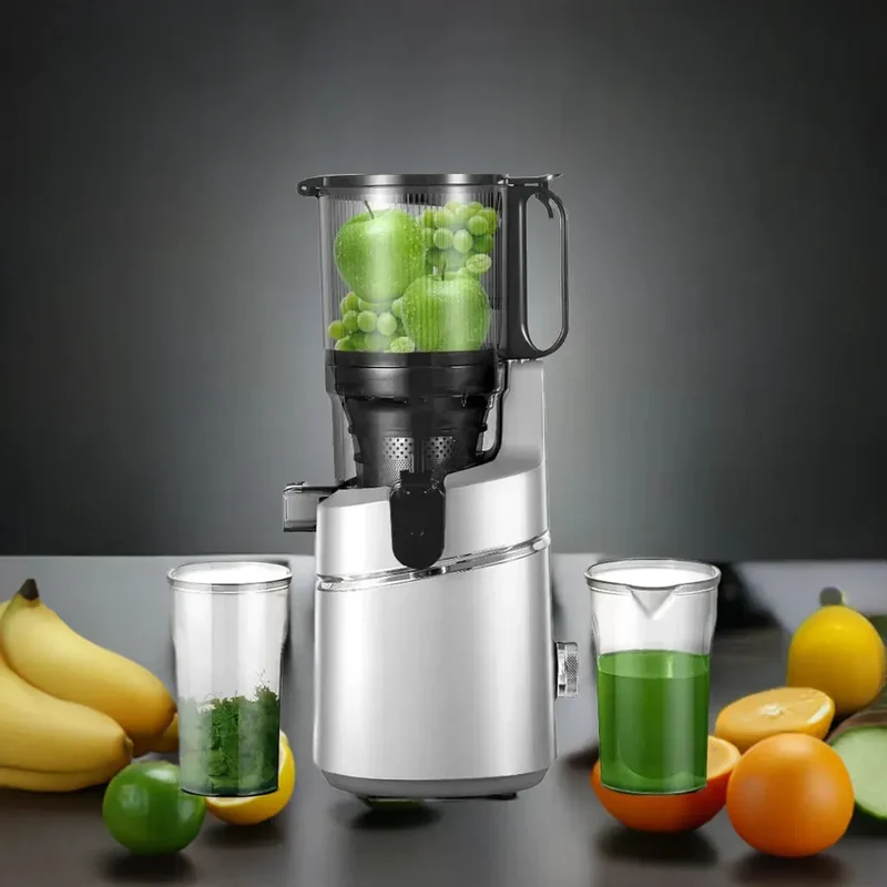 Juicer Machines Self-Feeding Masticating Juicer Fit Whole Fruits Vegetables Cold Press Electric Juicer Machines Portable Blender