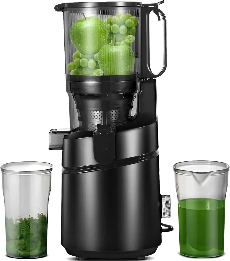 Juicer Machines Self-Feeding Masticating Juicer Fit Whole Fruits Vegetables Cold Press Electric Juicer Machines Portable Blender