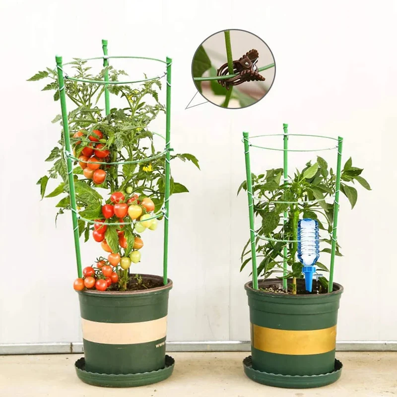 2PCS Detachable Plant Support Pile Garden Flower Stand Cage Grow Fixing Rod Vine Climbing Bracket Stake Holder Garden Accsesorie