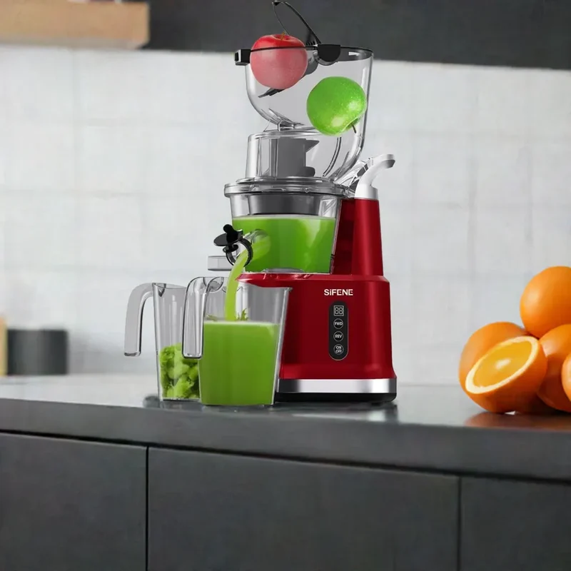 Cold Press Juicer Machines with 83mm Big Mouth, Whole Slow Masticating Juicer, Juice Extractor Maker Squeezer for Fruits