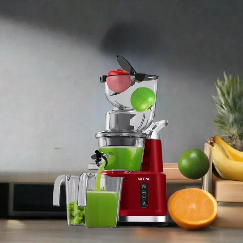 Cold Press Juicer Machines with 83mm Big Mouth, Whole Slow Masticating Juicer, Juice Extractor Maker Squeezer for Fruits
