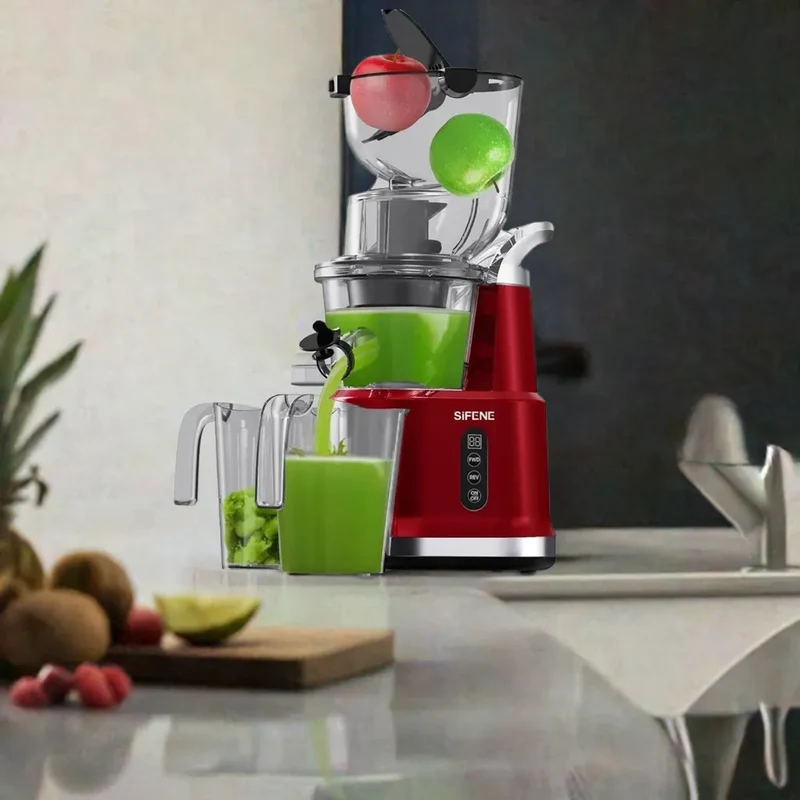 Cold Press Juicer Machines with 83mm Big Mouth, Whole Slow Masticating Juicer, Juice Extractor Maker Squeezer for Fruits