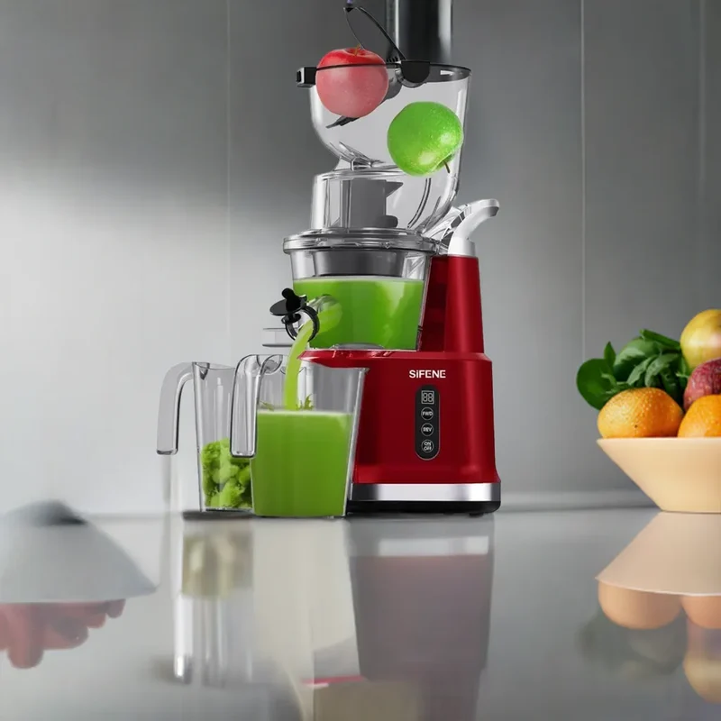 Cold Press Juicer Machines with 83mm Big Mouth, Whole Slow Masticating Juicer, Juice Extractor Maker Squeezer for Fruits