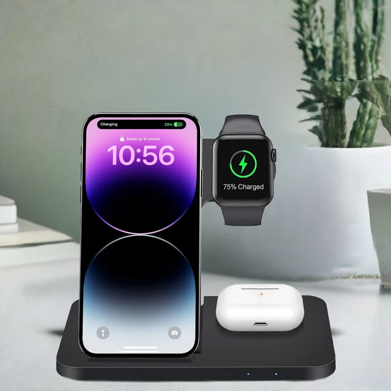 3in1 Wireless Fast Charger Dock Station