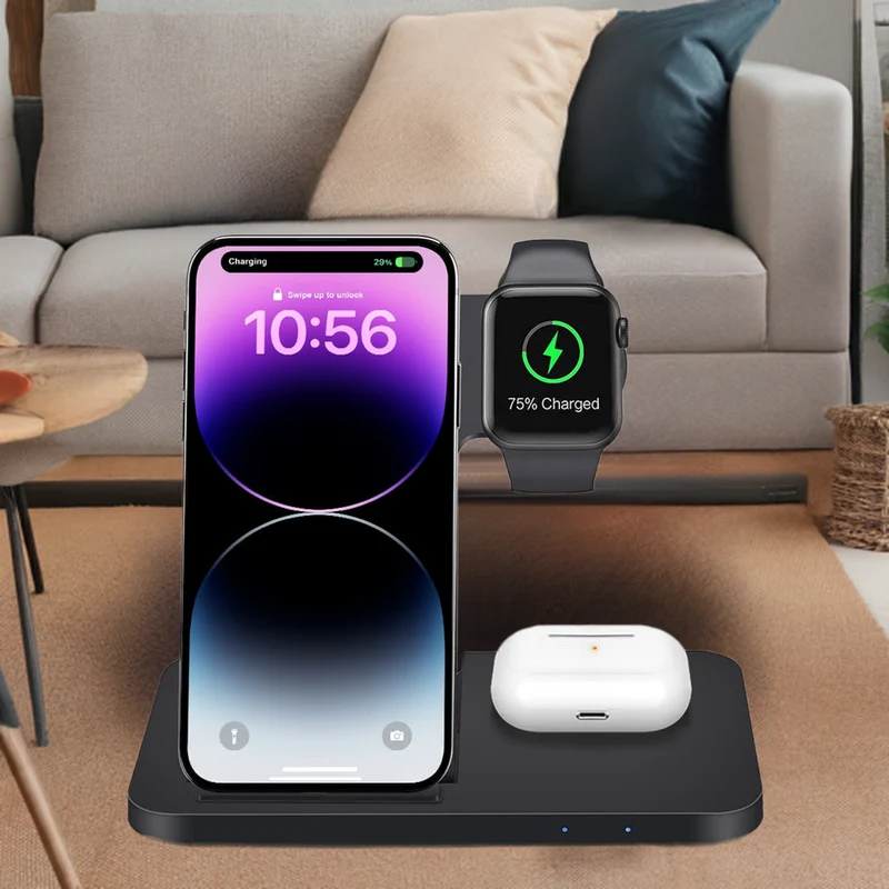 3in1 Wireless Fast Charger Dock Station