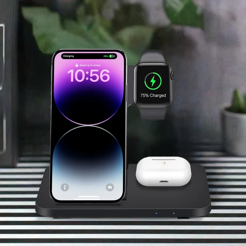 3in1 Wireless Fast Charger Dock Station