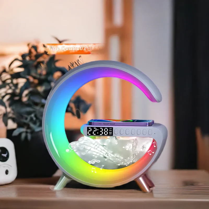 Wireless Charger Speaker With Bluetooth & LED Lamp