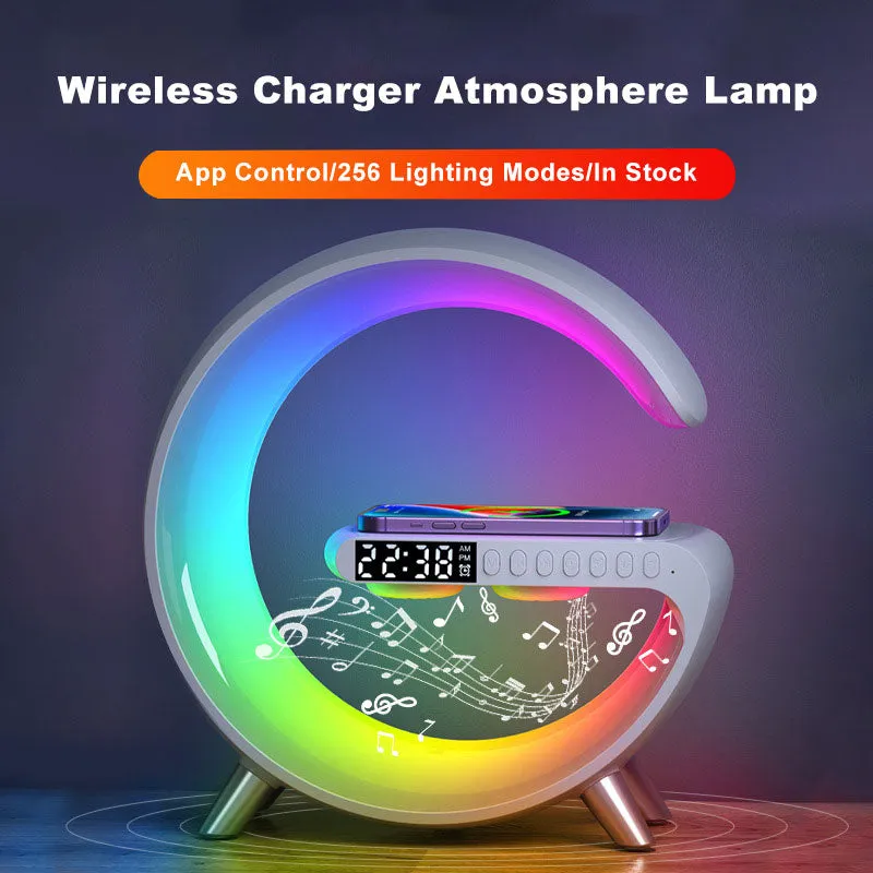 Wireless Charger Speaker With Bluetooth & LED Lamp