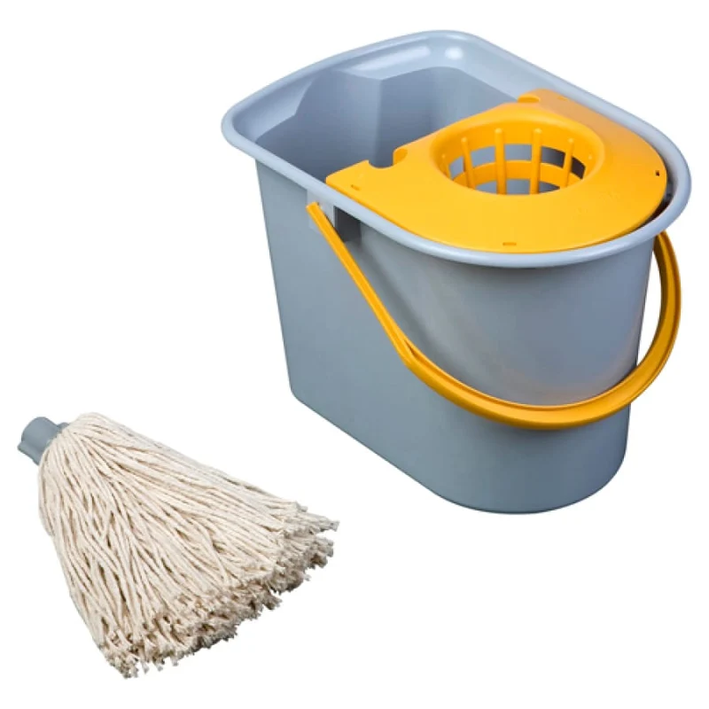 VERMOP Mini Aquva Nasswischset mit Eimer und Presskorb