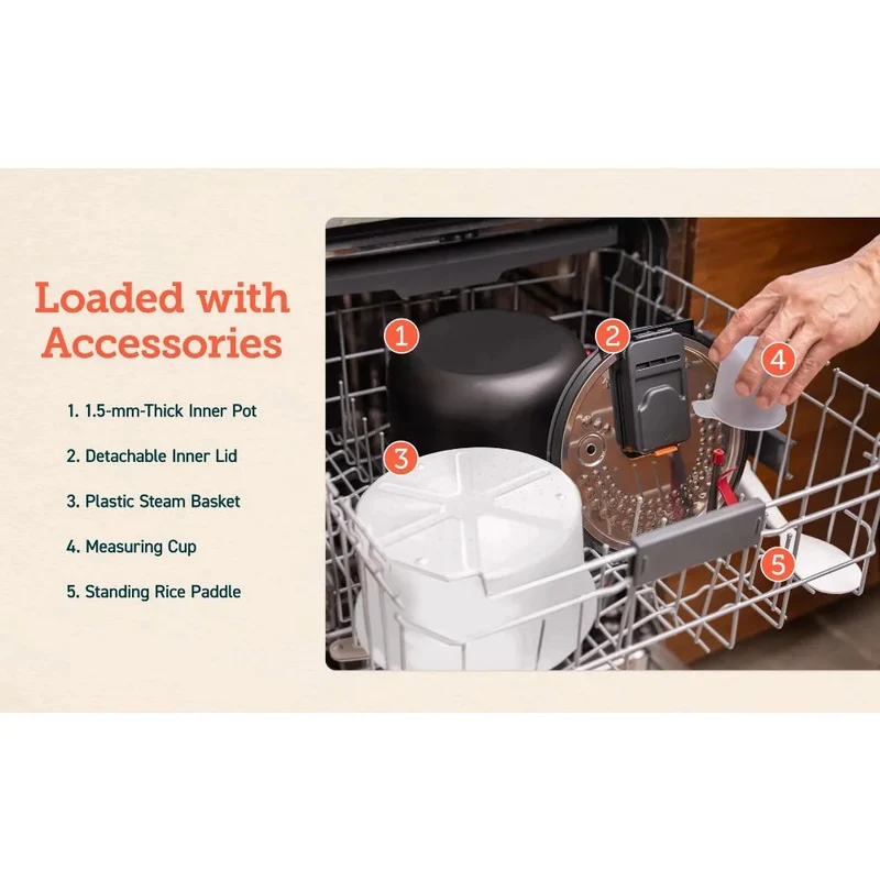 2023 New COSORI 5 Quart Rice Cooker with 9 Cooking Functions