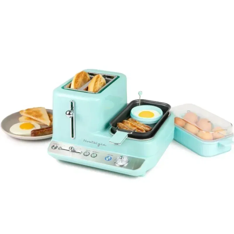 HAOYUNMA Breakfast Station for the kitchen 3-in-1 , bread machine toaster oven bread machine