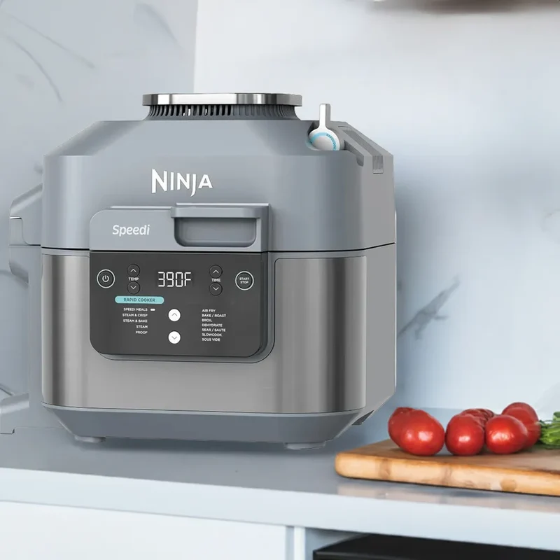 Ninja SF301 Speedy Rapid Cooker & Air Fryer, 6-Quart Capacity, 12-in-1 Functions to Steam, Bake, Roast, Sear, Sauté, Slow Cook