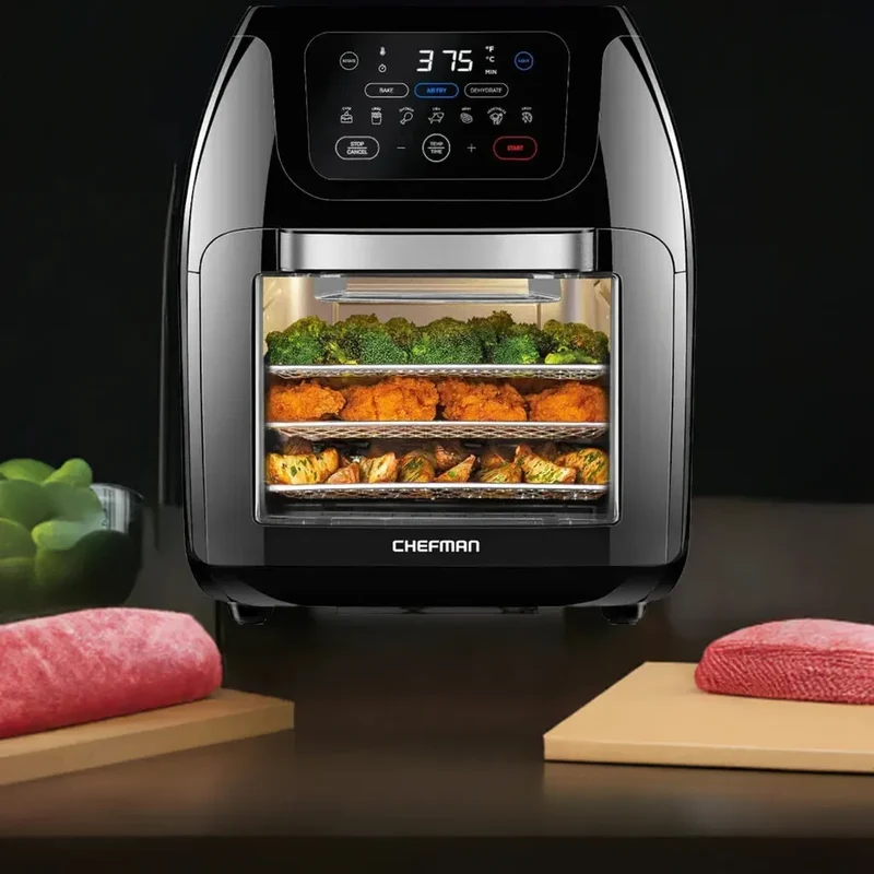 Multifunctional Digital Air Fryer Dehydrator Convection Oven, 17 Touch Screen Presets Fry Roast Dehydrate air fryer oven