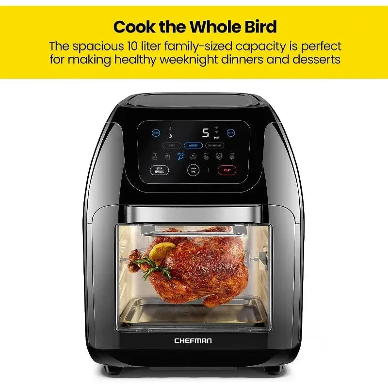 Multifunctional Digital Air Fryer Dehydrator Convection Oven, 17 Touch Screen Presets Fry Roast Dehydrate air fryer oven