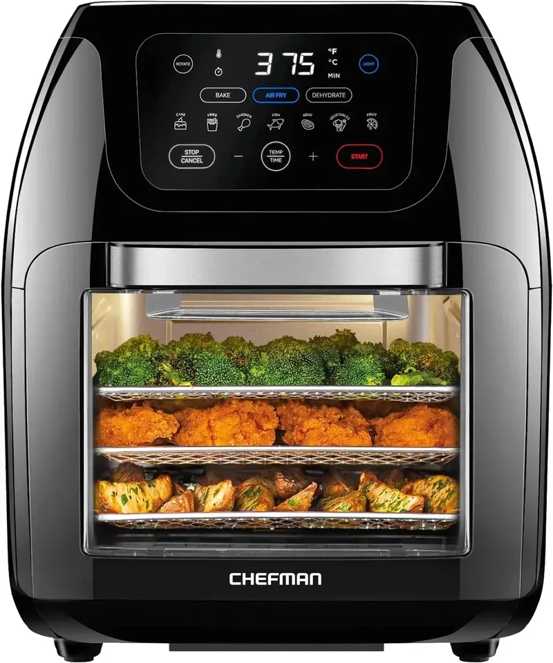Multifunctional Digital Air Fryer Dehydrator Convection Oven, 17 Touch Screen Presets Fry Roast Dehydrate air fryer oven