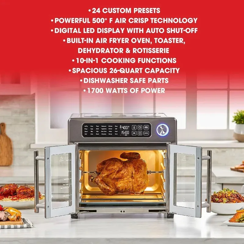 Emeril Lagasse 26 QT Extra Large Air Fryer with French doors & Convection Cooking