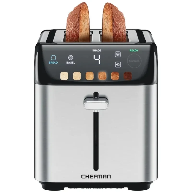 Smart Touch 2 Slice Digital Toaster, 6 Shade Settings, Stainless Steel, Removable Crumb Tray