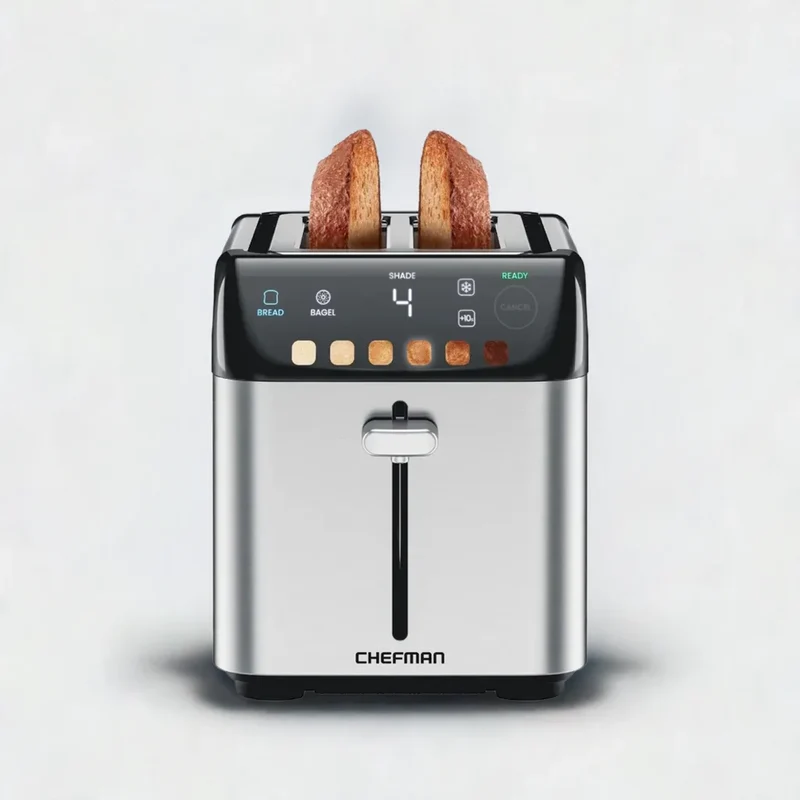 Smart Touch 2 Slice Digital Toaster, 6 Shade Settings, Stainless Steel, Removable Crumb Tray
