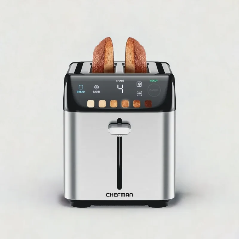 Smart Touch 2 Slice Digital Toaster, 6 Shade Settings, Stainless Steel, Removable Crumb Tray