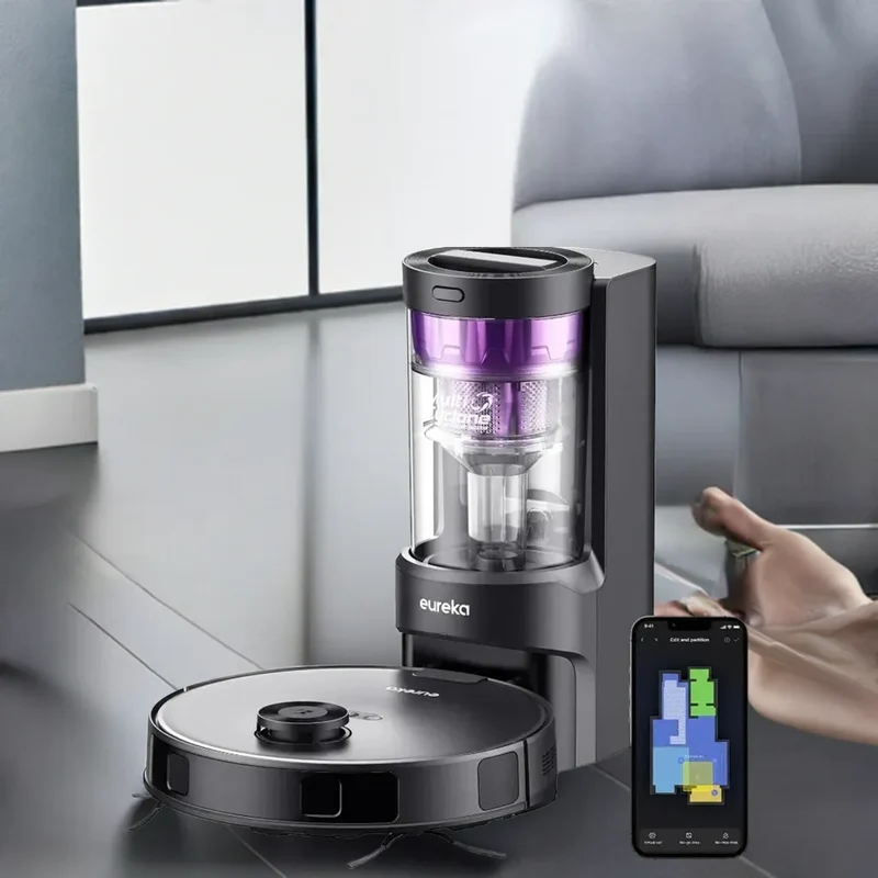 Robotic Vacuum and Mop ComboCarpet&Floor, Auto Lifting Mop, LiDAR Navigation, App Control