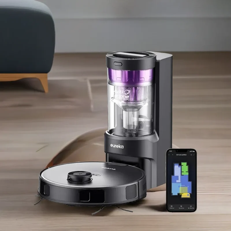 Robotic Vacuum and Mop ComboCarpet&Floor, Auto Lifting Mop, LiDAR Navigation, App Control