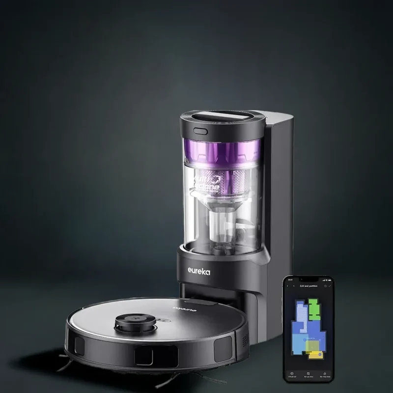 Robotic Vacuum and Mop ComboCarpet&Floor, Auto Lifting Mop, LiDAR Navigation, App Control