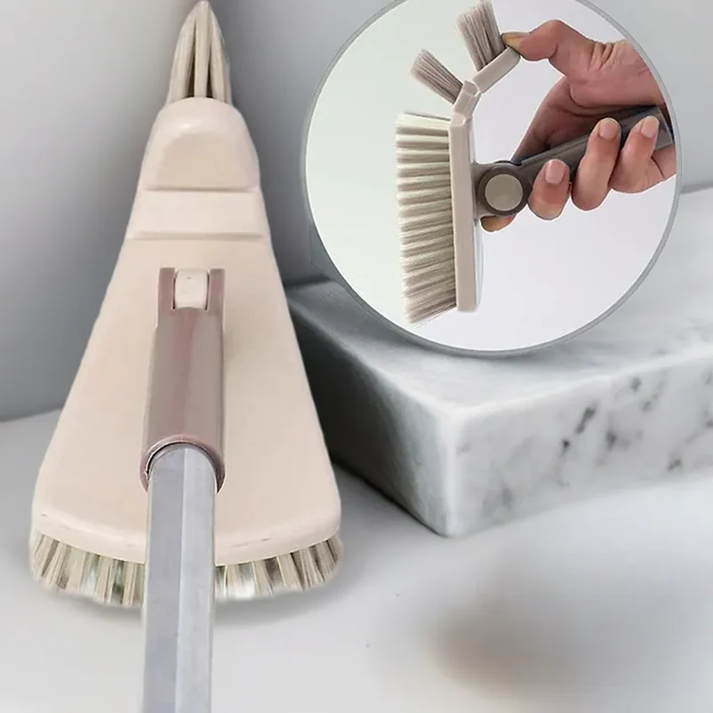 Floor Scrub Brush Cleaning Long Handle Kitchen Bathroom Gap Tools Removable Toilet Rotating Mop Bristles for Tile Ceramic Brush