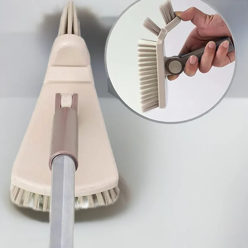 Floor Scrub Brush Cleaning Long Handle Kitchen Bathroom Gap Tools Removable Toilet Rotating Mop Bristles for Tile Ceramic Brush