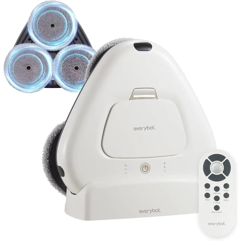 EVERYBOT Three-Spin Robot Mop | Powerful Stylish 3 Spin Wet Mop for Hard Floor & Tile Cleaning with Remote Control