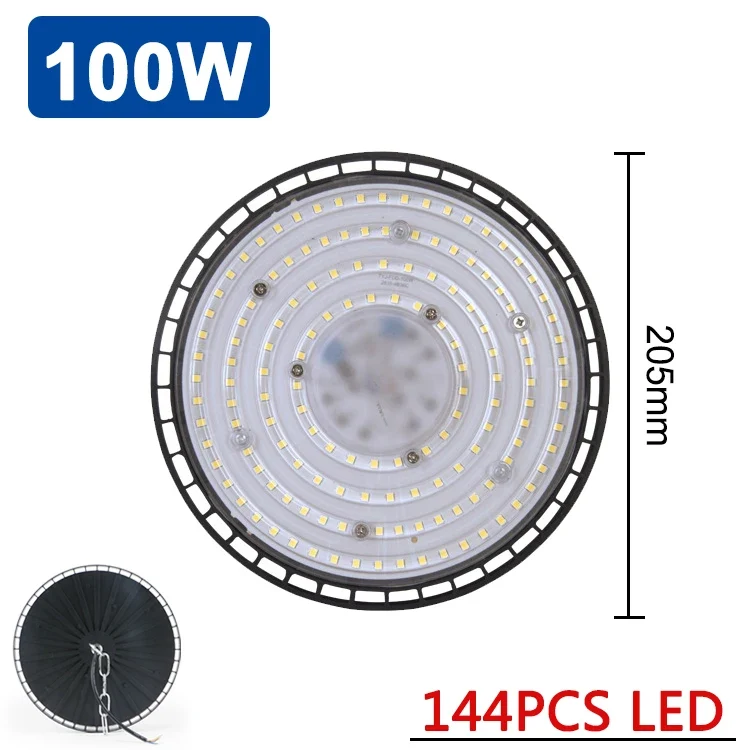Super Bright LED Industrial Lighting Garage lights 100W 150W 200W High Bay Light IP65 Waterproof For gym Warehouse Factory