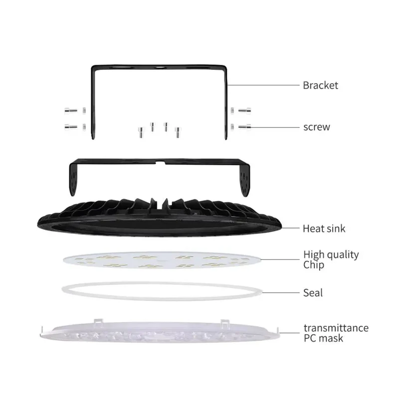 Ultraslim UFO LED High Bay Light 100W–500W – IP65 Waterproof for Garage, Warehouse & Workshop