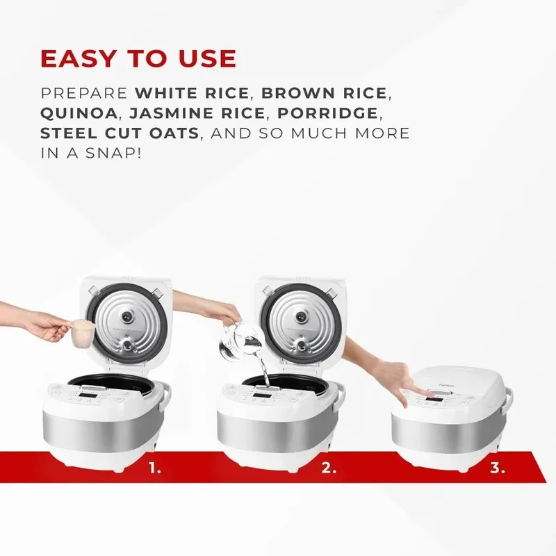 Cuckoo 6 cup (uncooked)/12 cup (cooked) Rice Cooker, 10 Menu Options: Oatmeal, Brown Rice & More, Touch-Screen