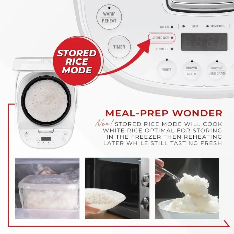 Cuckoo 6 cup (uncooked)/12 cup (cooked) Rice Cooker, 10 Menu Options: Oatmeal, Brown Rice & More, Touch-Screen