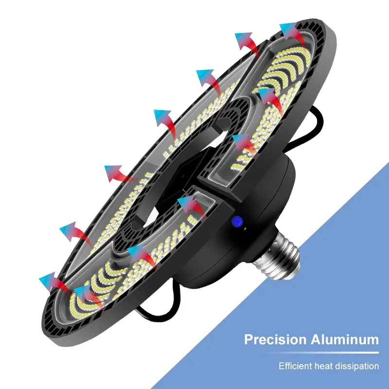 LED Deformable Garage Light 60W-120W - E26/E27 Waterproof High Bay Ceiling Lamp