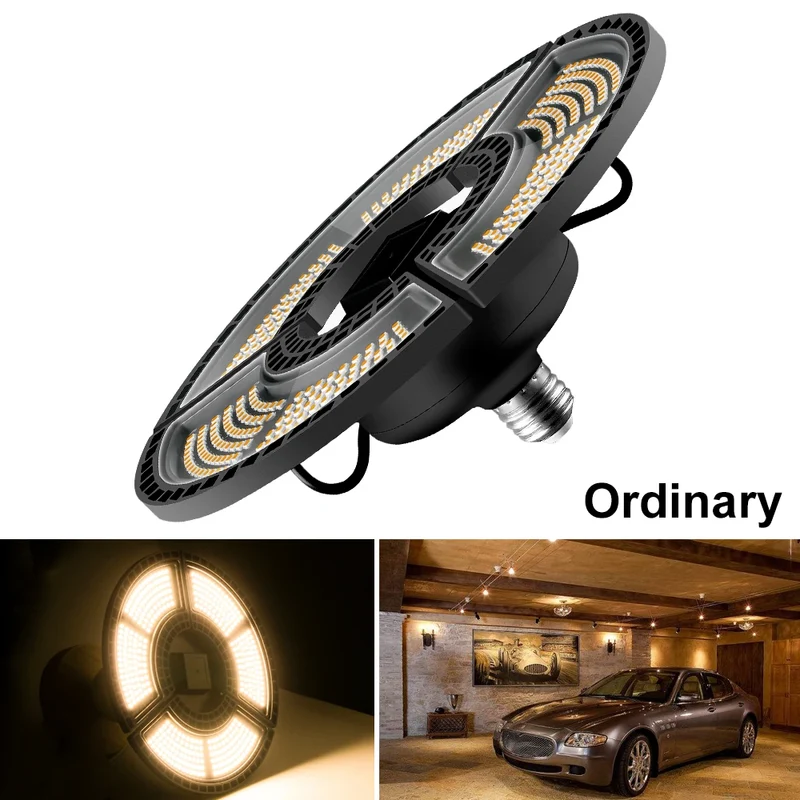 LED Deformable Garage Light 60W-120W - E26/E27 Waterproof High Bay Ceiling Lamp