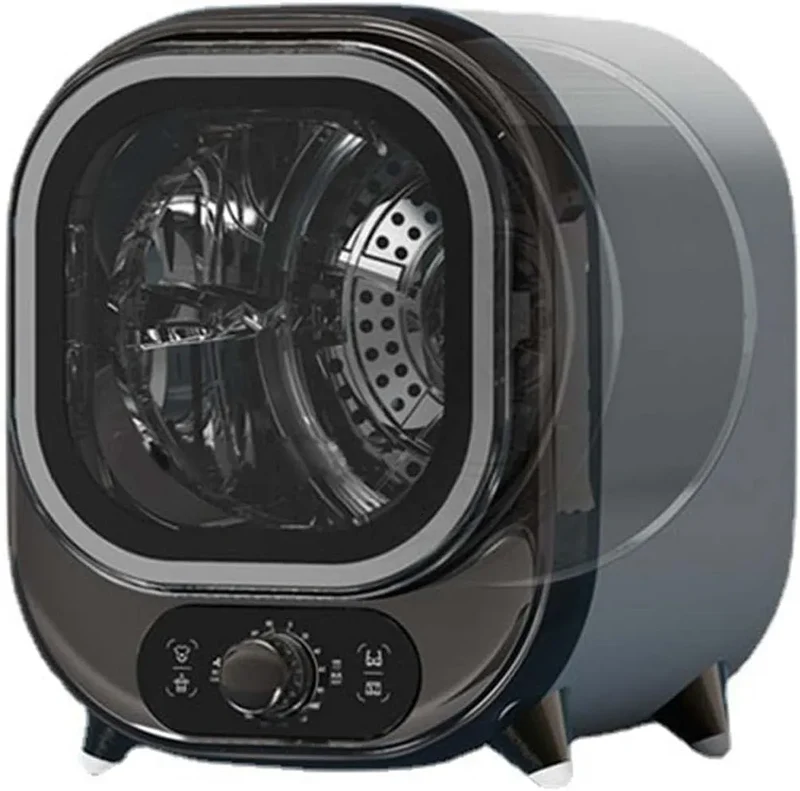 Kompakter Kondensator-Trockner, tragbarer Mini mit wandmontierbarem Design, ideal für kleine Räume und Arbeitsplatten in elegantem in Schwarz