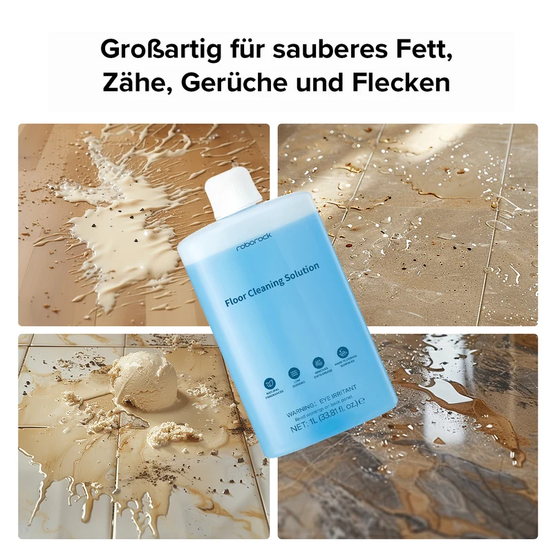 Roborock Bodenreinigungslösung für Saugroboter, Nass- und Trockensauger, 1L