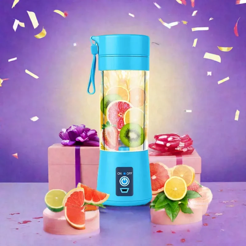 USB Rechargeable Portable Blender with 2-Blade Cutter – Mini Smoothie & Juicer Mixer