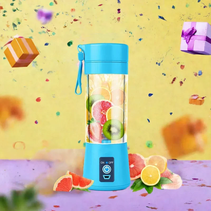 USB Rechargeable Portable Blender with 2-Blade Cutter – Mini Smoothie & Juicer Mixer