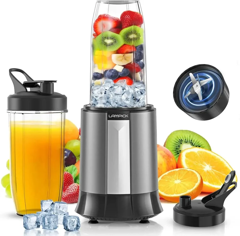 Portable Blender for Smoothies and Shakes And Nutrient Extractions With 2pcs BPA-Free 27 Oz Portable Blender , And To-Go Lids
