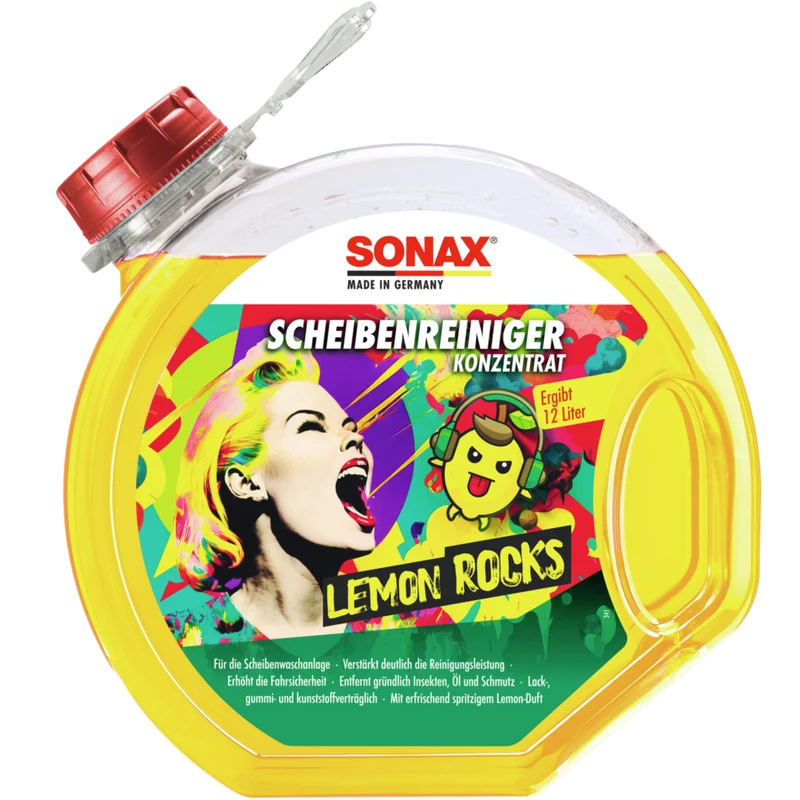 SONAX ScheibenReiniger Konzentrat Lemon Rocks | Flasche (3 l)