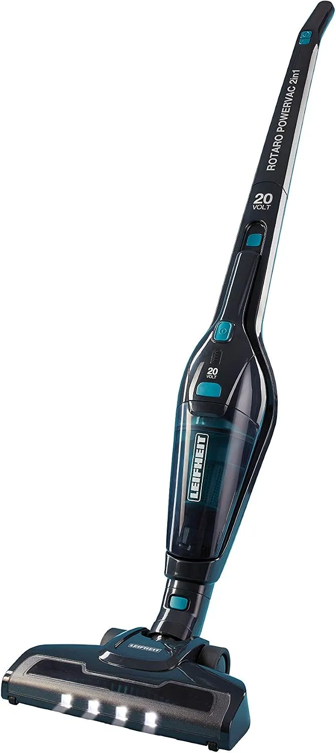 Staubsauger 2in1 Leifheit Akku, Rotaro PowerVac für bis zu 40 min kabelloses Staubsaugen, Akkustaubsauger mit Handstaubsauger und 20V Akku