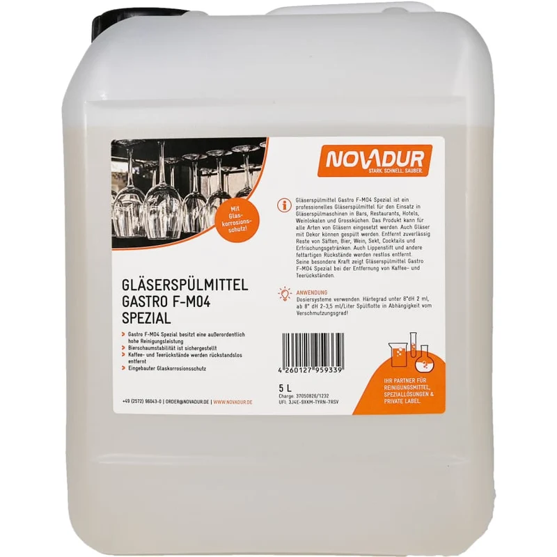 NOVADUR Spülmaschinenreiniger Gastro F-MO4 Glas Spezial