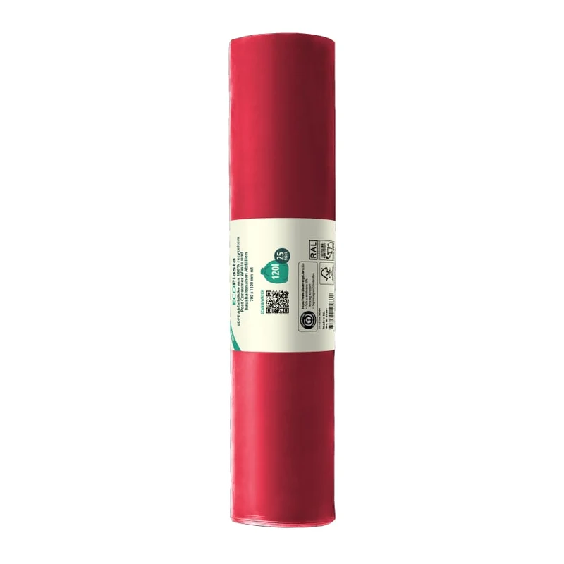 ECOPlasta Müllsack 120 L, rot, Typ 60, 35 my