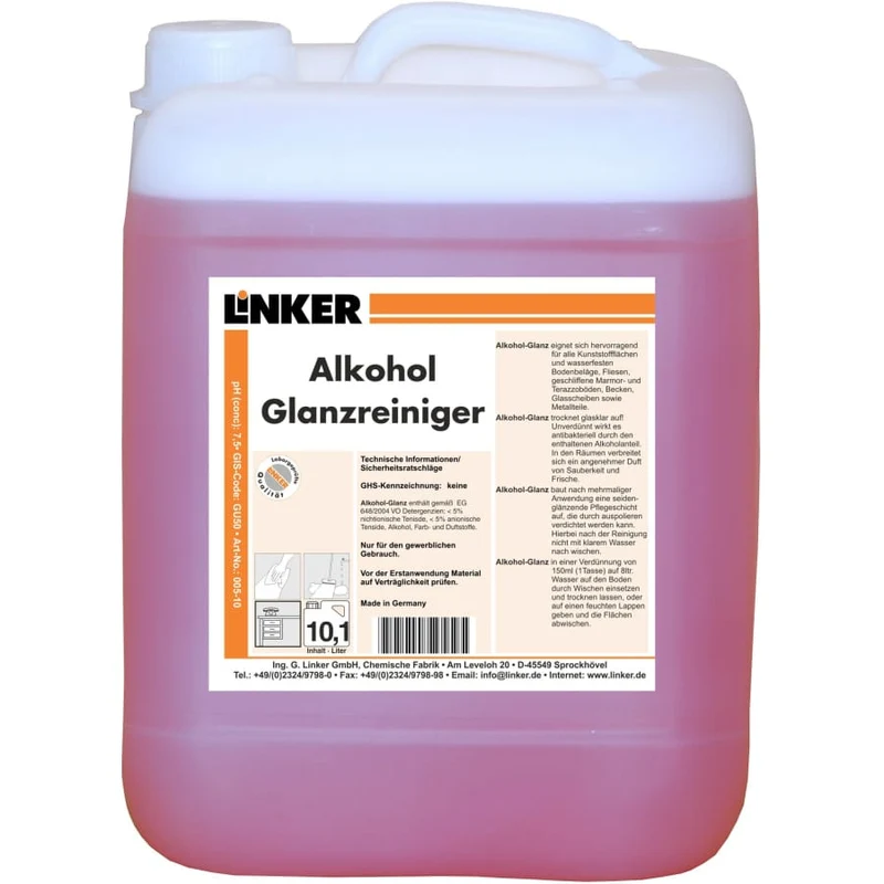 Linker Alkohol-Glanzreiniger