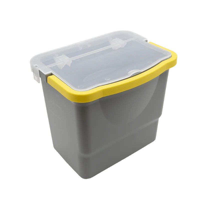 305027 Eimer 6 Liter, grau, gelber Henkel (PRO) SPRiNTUS